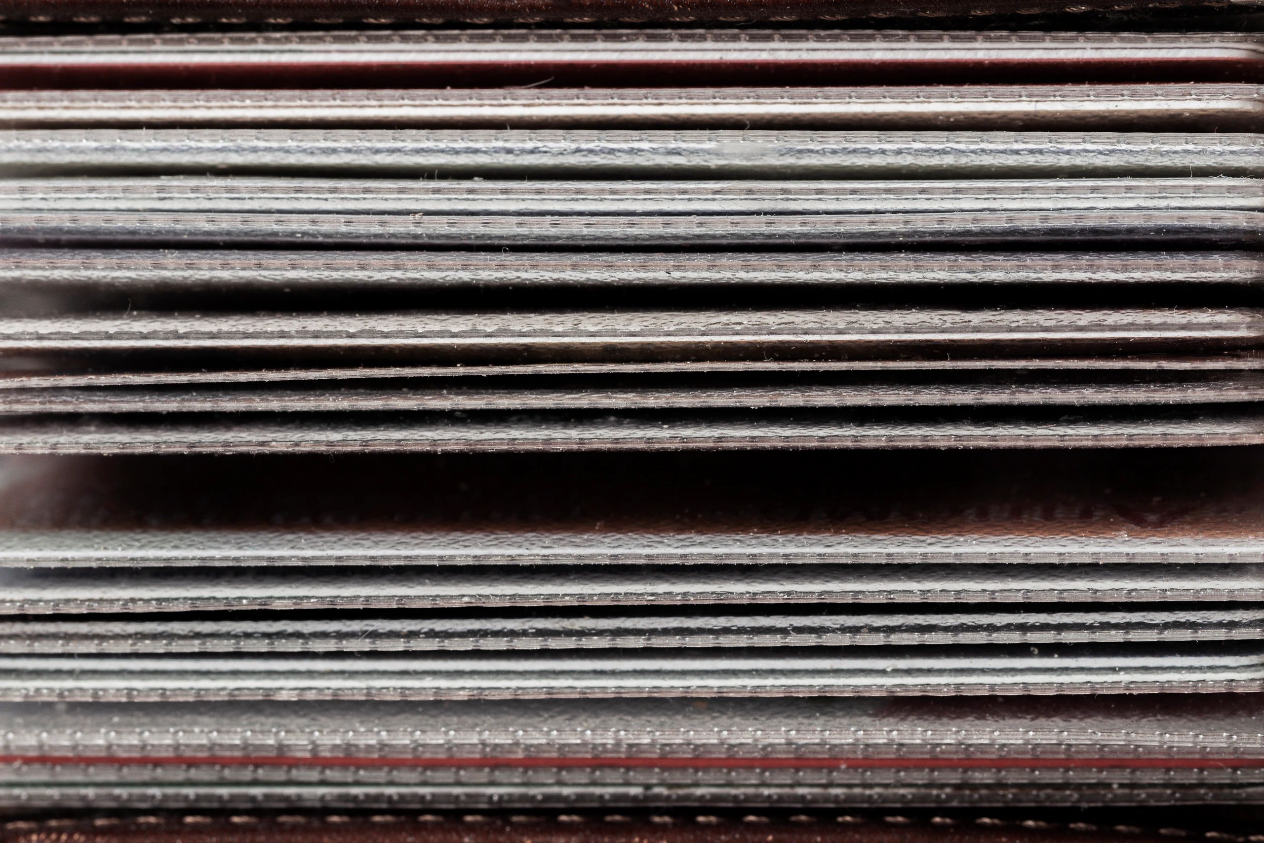 Close-up of cards in a holder